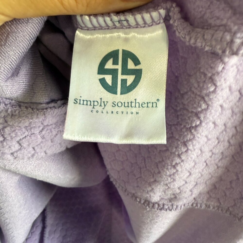 Simply Southern purple Recycled fabric Full Zip Soft Jacket Size XL casual - Picture 6 of 13